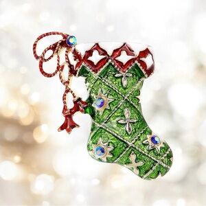 Holiday Stocking Brooch